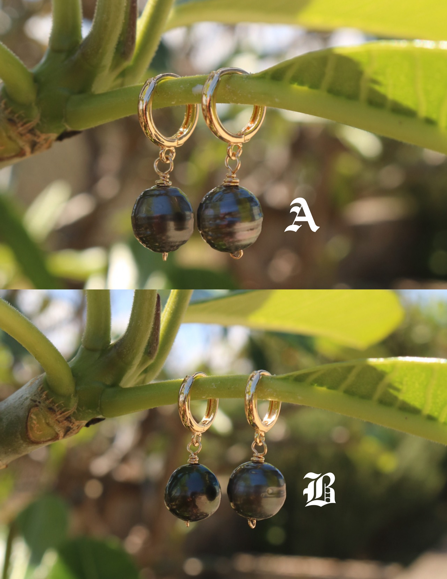 tahitian pearl huggies