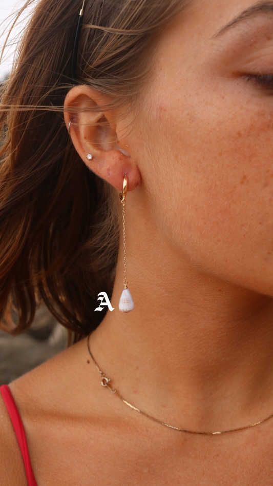cone shell drop earrings