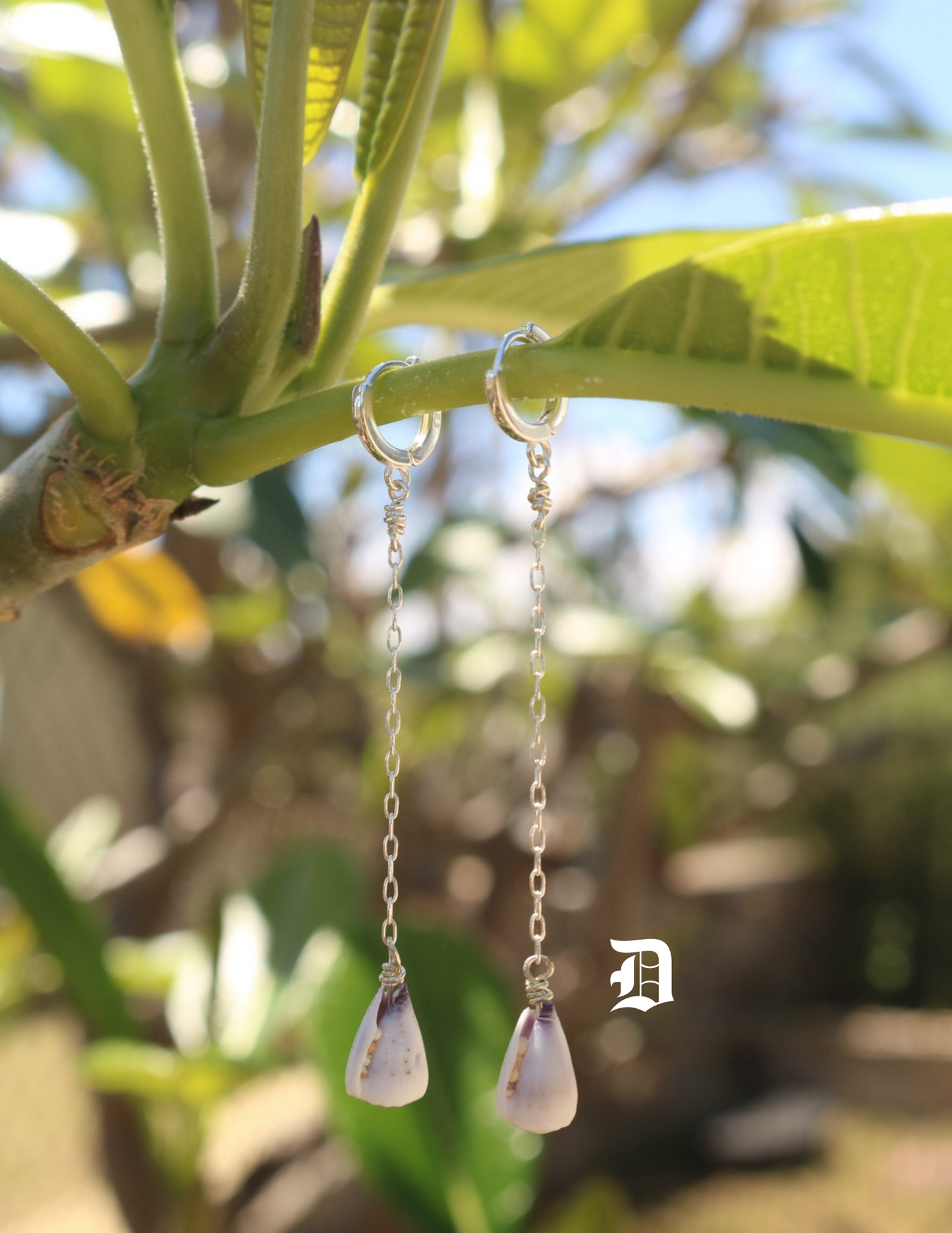 cone shell drop earrings