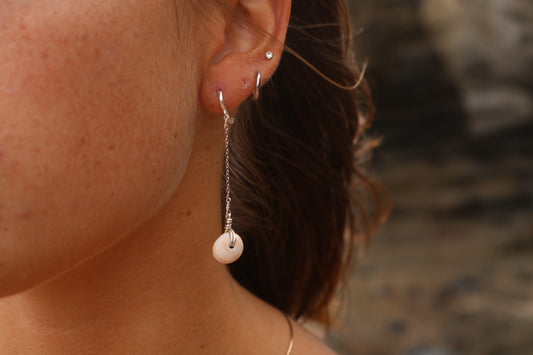 puka drop earrings